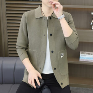 Fashion Lapel Sweater Casual Knitwear