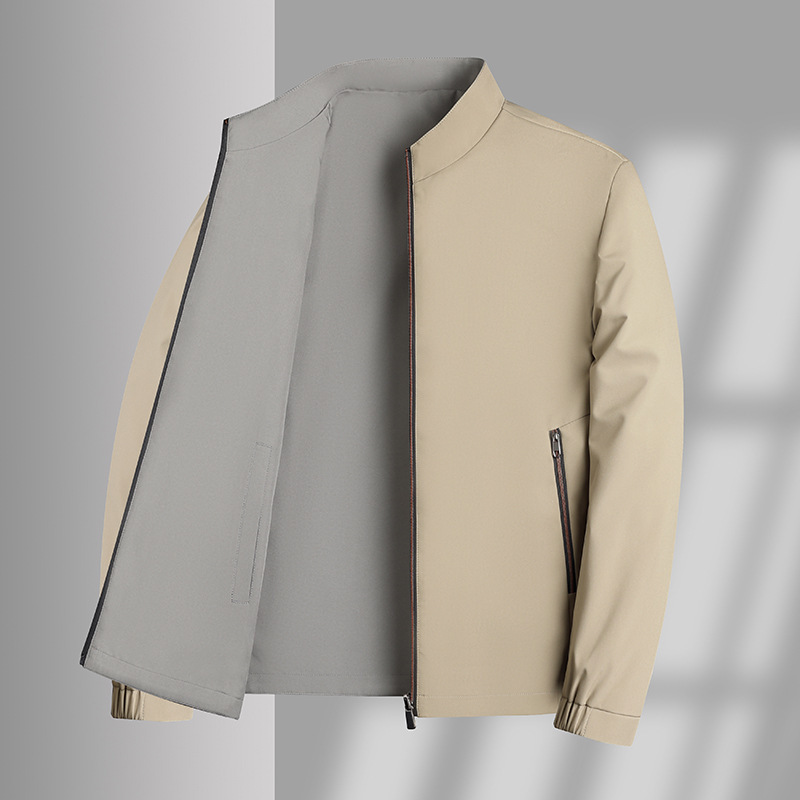 Men's Double-sided Stand Collar Casual Loose Windproof Jacket - Image 8