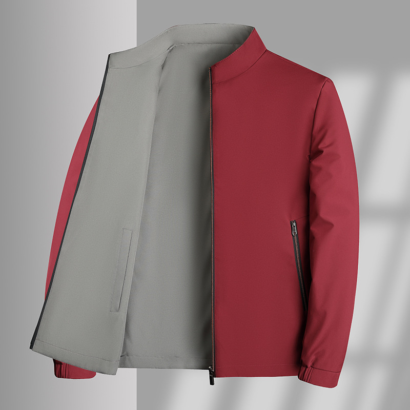 Men's Double-sided Stand Collar Casual Loose Windproof Jacket - Image 2