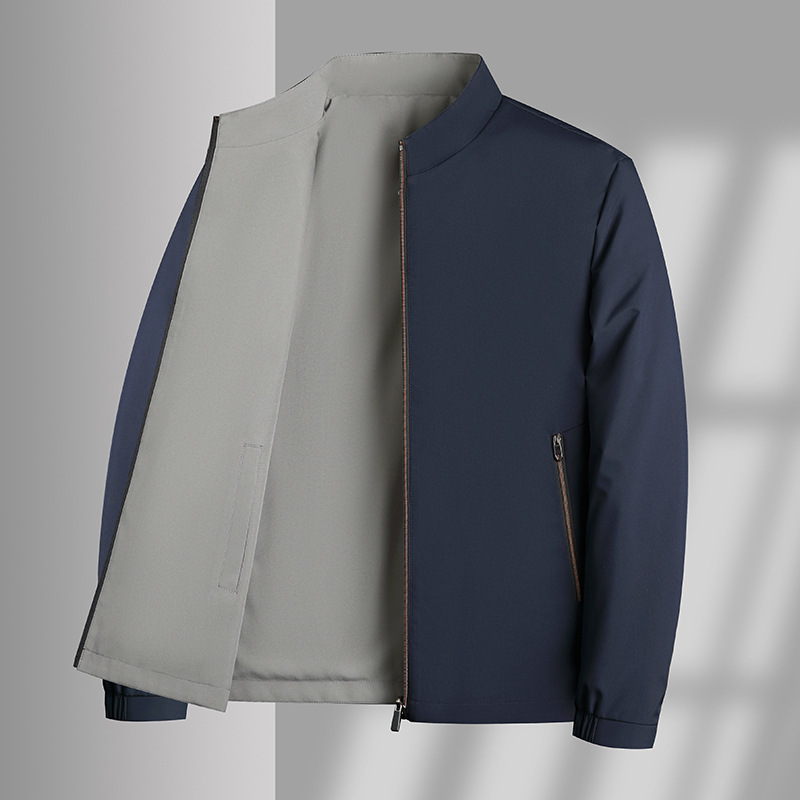 Men's Double-sided Stand Collar Casual Loose Windproof Jacket - Image 5